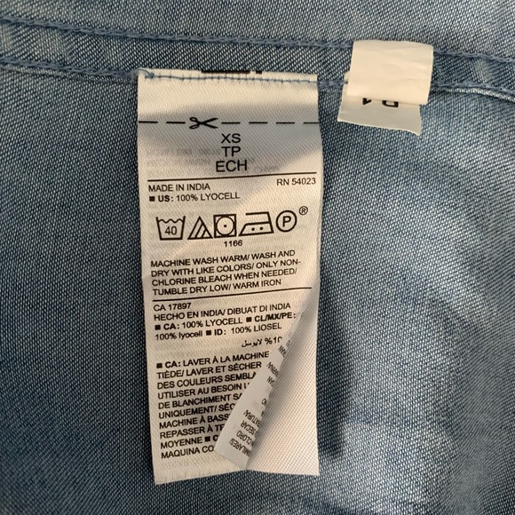 Old Navy Long Sleeves Chambray Mini Dress - Picture 4 of 4